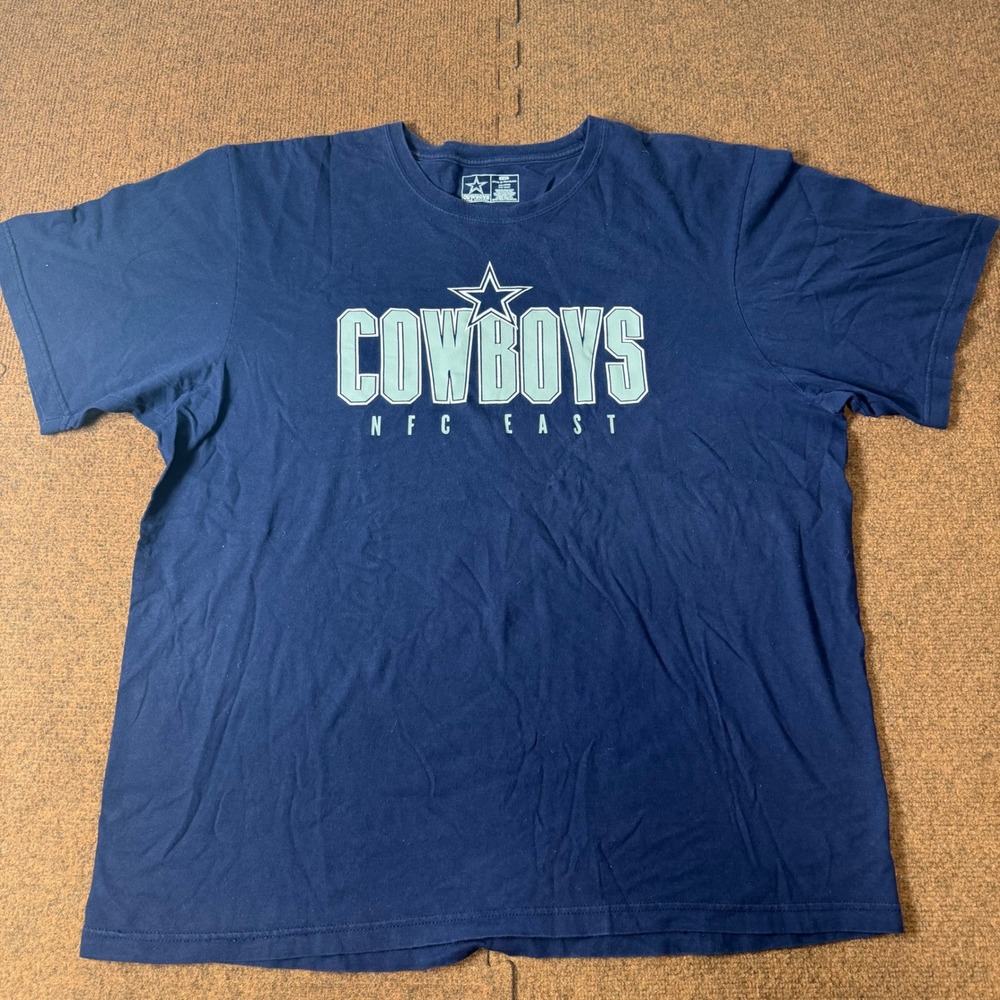 Dallas Cowboys T-Shirt Mens 2XL Navy Blue NFL Team Apparel NFC East Graphic Tee